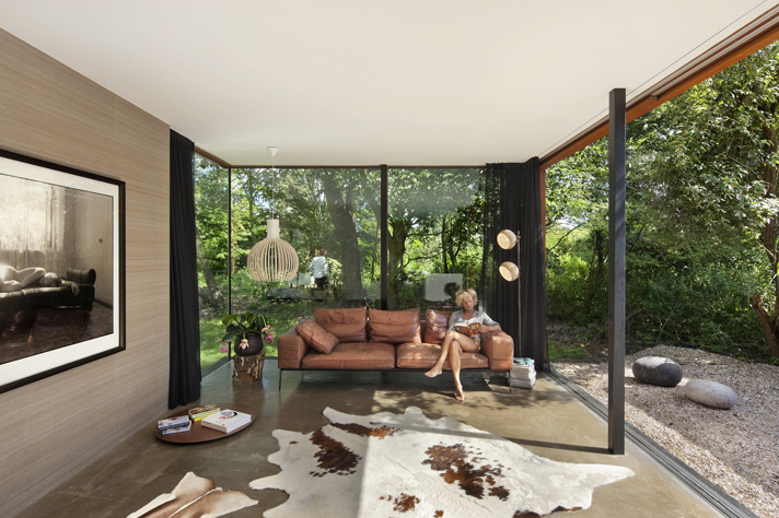 zona living casa ex ferroviere di Santpoort noord