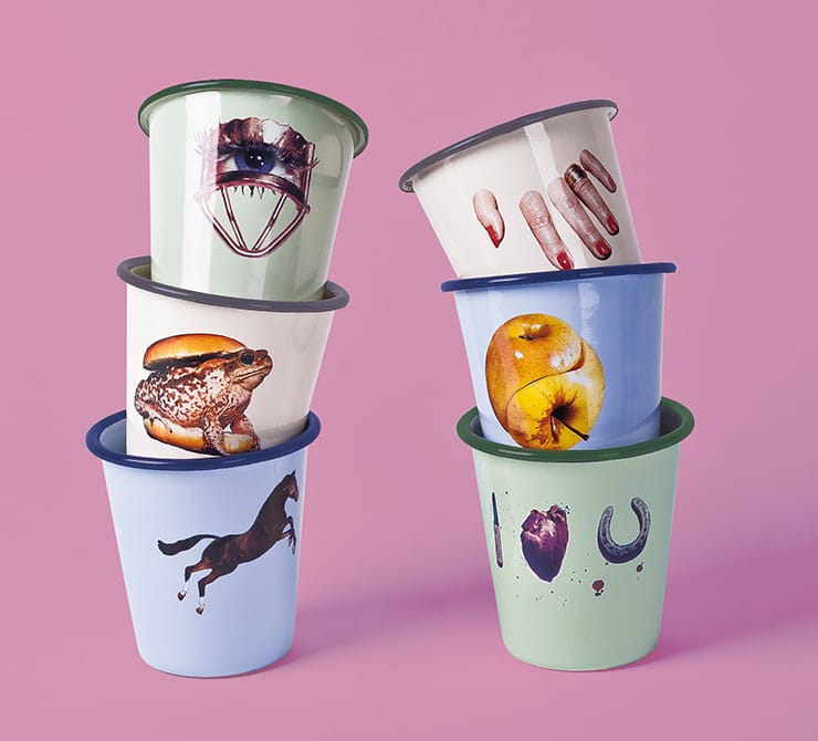 Toiletpaper Seletti bicchieri smaltati
