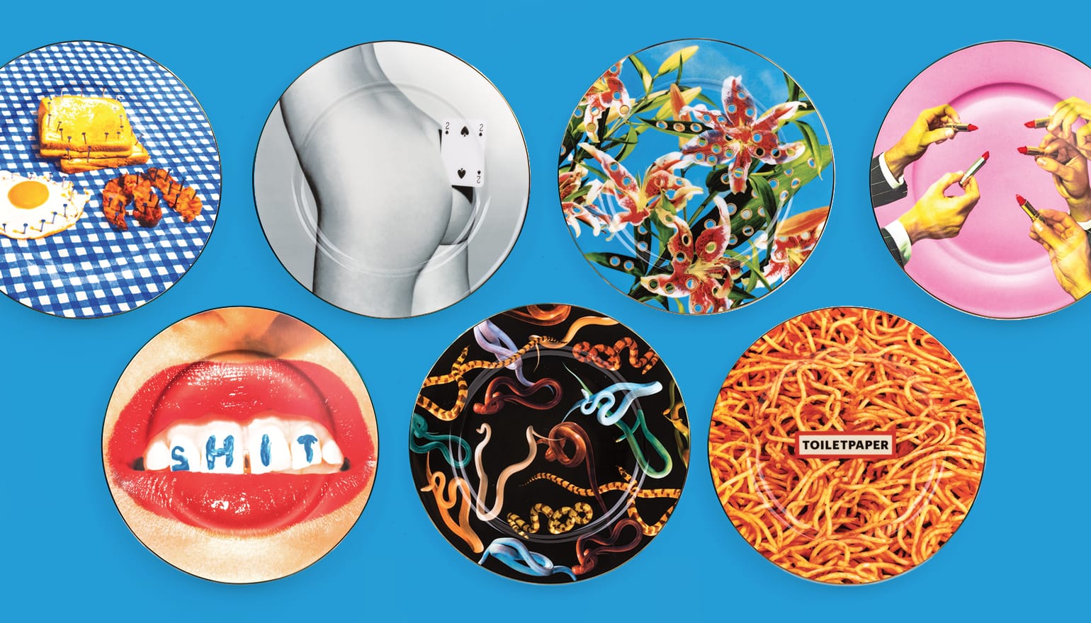 Toiletpaper Seletti piatti ceramica